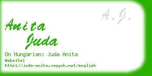 anita juda business card